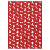 Hummerkrabbe-Seepferd-Rot-Weiß Tischdecke (Vorderseite)