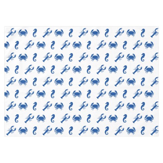 Hummerkrabbe-Seepferd Tischdecke (Vorderseite (Horizontal))