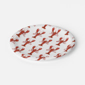 Hummermalerei an der Küste des nautischen Musters Pappteller (Schrägansicht)