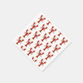 Hummermalerei an der Küste des nautischen Musters Serviette (Ecke)