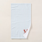 Hummermalerei Nautical Blue Stripe Coastal Badhandtuch Set (Handtuch)