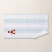 Hummermalerei Nautical Blue Stripe Coastal Badhandtuch Set (Handtuch)