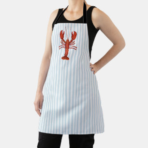 Hummermalerei Nautical Blue Stripe Coastal Schürze
