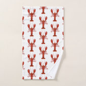 Hummermalerei Nautisches Küstenmuster Badhandtuch Set (Handtuch)