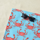 Hummermuster auf Sea Blue Personalisiert Strandtuch (Beispiel)