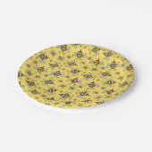 Hummermuster Pappteller (Schrägansicht)