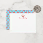 Hummermuster Personalisiert Mitteilungskarte (Vorderseite/Rückseite Beispiel)