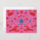 Hummermuster Postkarte (Vorne/Hinten)