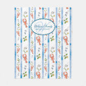 Hummername Monogram Nautic Beach Rental House Fleecedecke (Vorderseite)