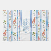 Hummername Monogram Nautic Beach Rental House Geschirrtuch (Horizontal)