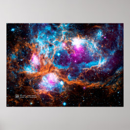 Hummernebel, NGC 6357 - Cosmic Winter Wonderl Poster