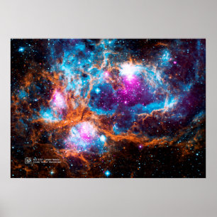 Hummernebel, NGC 6357 - Cosmic Winter Wonderl Poster