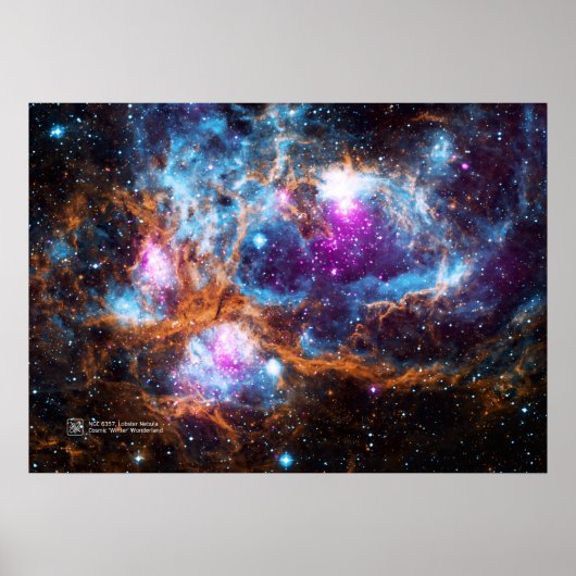 Hummernebel, NGC 6357 - Cosmic Winter Wonderl Poster (Vorne)