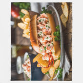 Hummerrollen und Kartoffelchips Fleecedecke (Vorderseite)