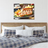 Hummerrollen und Kartoffelchips Leinwanddruck (Insitu (Schlafzimmer))