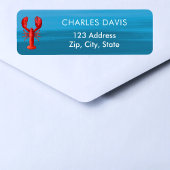 Hummerrot-blaue Rücksendeadresse