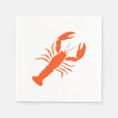 Hummerrot-weiß-modern niedliche Unterhaltung Serviette (Vorderseite)