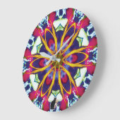 Hummers Kaleidoskop Große Wanduhr (Winkel)