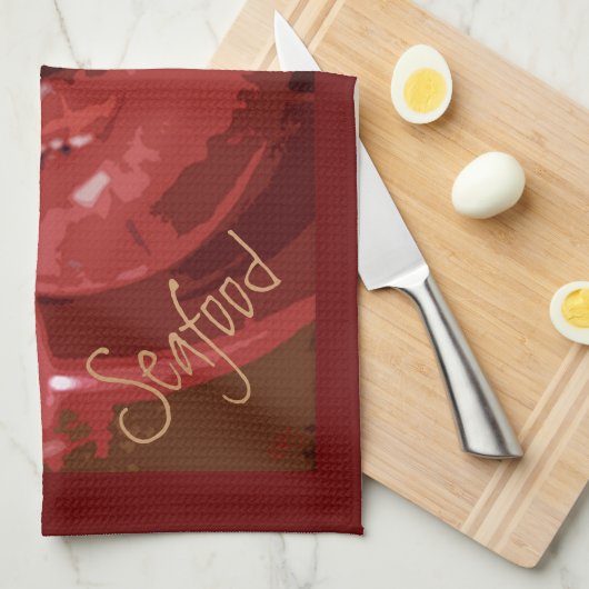 Hummerschnecken Schalentiere Geschirrtuch (Viertel Falte)