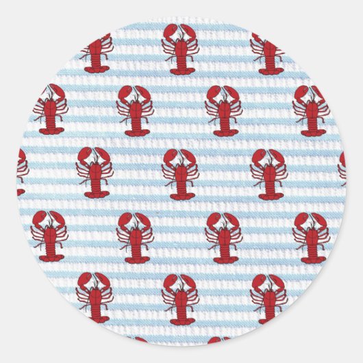 Hummerseersucker Runder Aufkleber (Vorderseite)