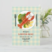 Hummerspeise Einladung (Stehend Vorderseite)