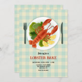 Hummerspeise Einladung (Vorne/Hinten)
