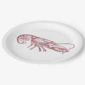 Hummerstich Pappteller (Schrägansicht)