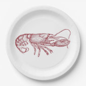 Hummerstich Pappteller (Vorderseite)