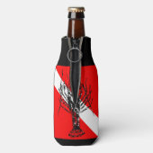 Hummertauchflagge Flaschenkühler (Flasche Rückseite)