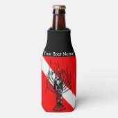 Hummertauchflagge Flaschenkühler (Flaschenvorderseite)