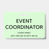 Hummes Abzeichen "EVENT COORDINATOR" Ausweis (Rückseite)