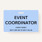 Hummes Abzeichen "EVENT COORDINATOR" Ausweis (Vorderseite)
