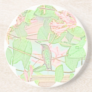 Humming auf Honey Sandstein Untersetzer