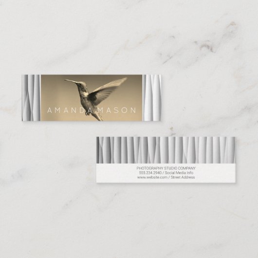 Humming Bird | Fotograf Mini Visitenkarte (Vorne/Hinten)