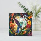 Humming Bird gestettetes Glas (Stehend Vorderseite)