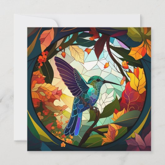 Humming Bird gestettetes Glas (Vorderseite)