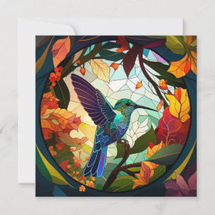 Humming Bird gestettetes Glas