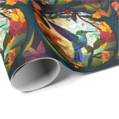 Humming Bird gestettetes Glas Geschenkpapier (Rolleneckpunkt)