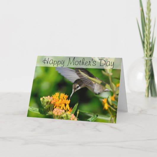 Humming Bird Happy Mother Day Card Karte (Vorderseite)