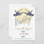 Humming Bird Hochzeitseinladung Einladung (Vorne/Hinten)