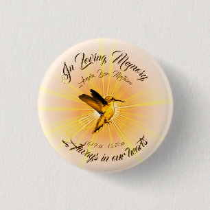 Humming Bird in Love Memory Schlüsselanhänger Ston Button