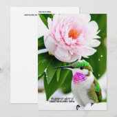 Humming Bird in Snow - Flachkarte (Vorne/Hinten)