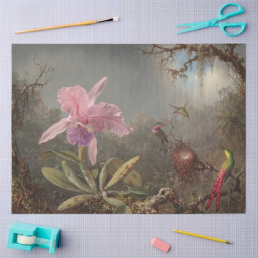 Humming bird & Iris Decoupage Seidenpapier (Basteln)