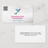 Humming-Bird-Logo | QR Code Business Card Visitenkarte (Vorne/Hinten)