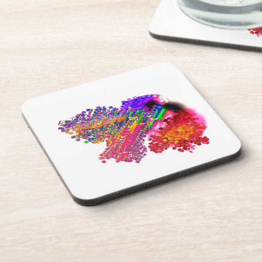 Humming Bird love Getränkeuntersetzer (Linke Seite)