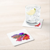 Humming Bird love Rechteckiger Pappuntersetzer (Vor Ort)