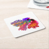 Humming Bird love Rechteckiger Pappuntersetzer (angewinkelt)