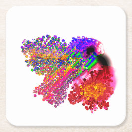 Humming Bird love Rechteckiger Pappuntersetzer