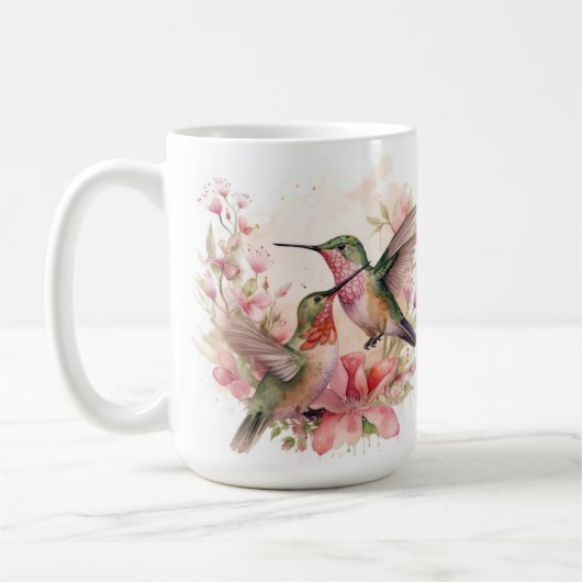 Humming-Bird-Partnerschaft mit Blume Kaffeetasse (Links)
