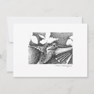 Humming Bird Pen und Tinte Mitteilungskarte